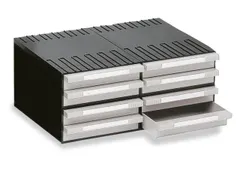 Combi-Ladensysteem Hxbxd 202X482X345Mm 4/8Behuizingen/laden Grijs