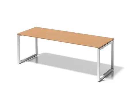 bureau,HxBxD 740x2200x800mm,blad beuken,sledeframe verkeerswit