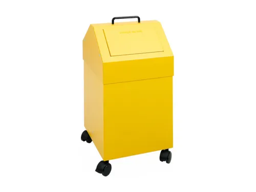 afvalverzamelaar vuurremmend 45 liter HxBxD 710x330x310mm geel