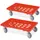 onderwagen voor kratten,draagverm. 250kg,laadvl. LxB 607x407mm