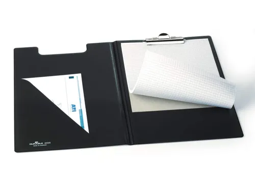 Klembordmap Durable 2355 met kopklem en insteek zwart A4