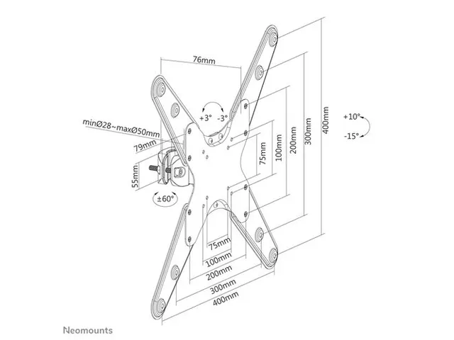 Tv Paalsteun 32-55 Inch Full Motion Zwart FL40-430BL14