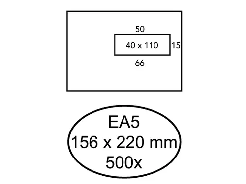 Envelop Quantore 156x220mm Venster Rechts 40x110mm Zelfklevend