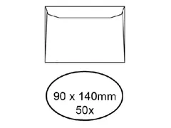 Envelop Quantore voor visitekaartjes 90x140mm 95gr wit 50st.