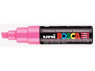 Verfstift Posca PC8K Brede punt 8mm schuin roze - 1