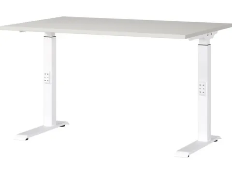 In hoogte verstelbaar bureau,HxBxD 680-910x1200x800mm,blad lichtgrijs