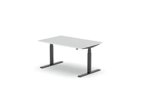 Elektrisch ihv bureau,HxBxD 650-1310x1400x1000mm,blad wit