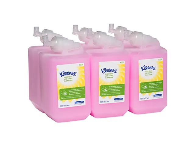 Kleenex 6331 Zeepvulling handreiniger roze 1 Liter doos 6 flacons