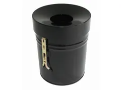 afvalbak,vlamdovend,30l,HxØ 415x344mm,wandmontage,kop zwart