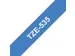 Labeltape Brother P-touch TZe-535 standaard 12mm wit op blauw