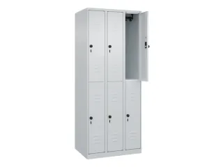 dubbeldekse locker,HxBxD 1850x750x500mm,3x2vak.,vak B 250mm - 2