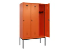 locker,HxBxD 2120x1200x500mm,3vak,vak B 400mm,draaigrendel