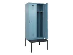 locker met bank,voor scheiding van kleding,HxBxD 2120x800x815mm,2vak