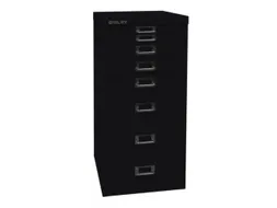 kantoor-ladekast HxBxD 590x279x380mm 8 laden romp + front zwart staal