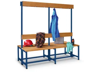 dubbele zitbank,HxLxD 1600x1500x770mm,onderstel RAL5010 - 2
