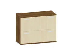 hangmappenkast 770x1000x430mm 2hangmappenframes Noten+ Esdoorn