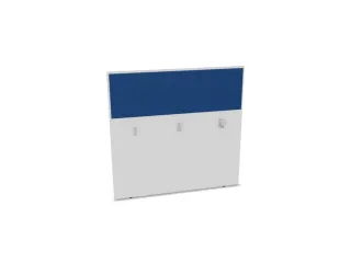 baliepaneel,v. bureau,aanbouw achter,B 1200mm,Bl-wit,BN6016-blauw - 1