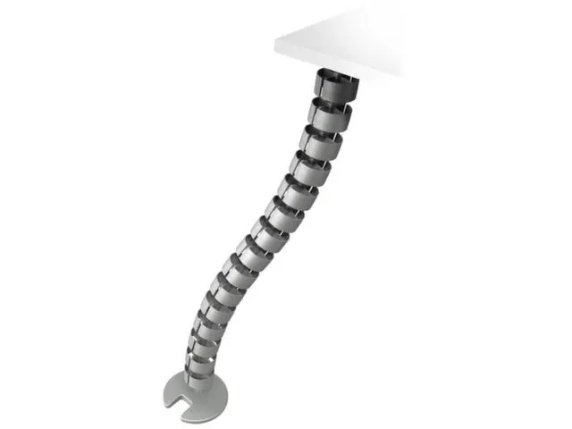 kabelworm,v. bureau,L 820mm,zilverkleurig