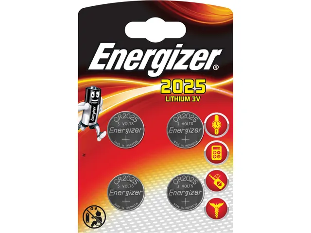 knoopcellen lithium CR2025 blister van 4 stuks