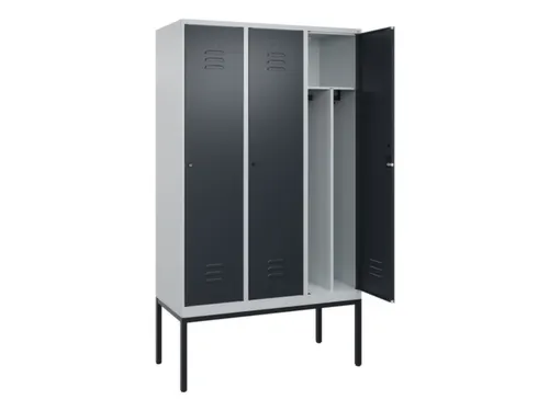 locker voor scheiding van kleding,HxBxD 2120x1200x500mm,3vak