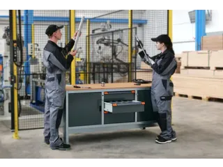 werkbank,HxBxD 870x1850x725mm,multiplexblad,draagverm. 1000kg,4voeten - 7