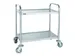 Serveerwagen Vogue RVS met 2 plateaus 128kg 82.5x71cm