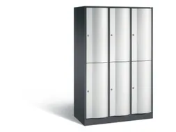 lockerkast cil.slot 1950x1150x540mm 3x2 vakken RAL7021 front RAL7035