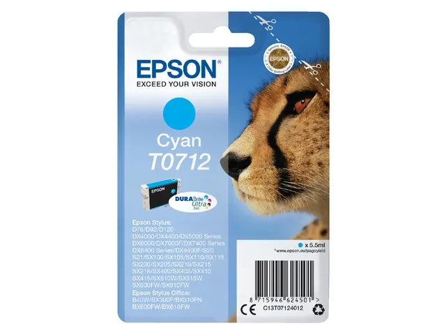 Inktcartridge Epson T0712 Blauw C13T07124012