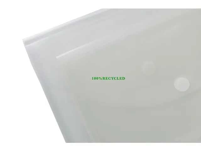 enveloptas transparant A4 van gerecycled materiaal