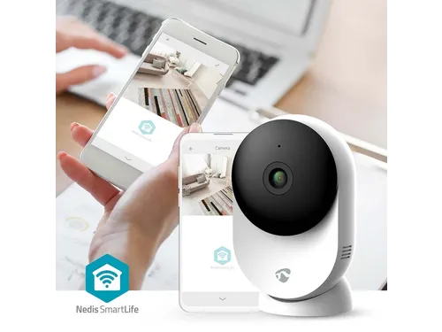 Beveiligingscamera Nedis Smartlife Wifi indoor 3MP Full HD 1296p wit