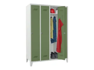 lockerkast,HxBxD 1850x1200x500mm,4vak,RAL7035,front RAL6011 - 2