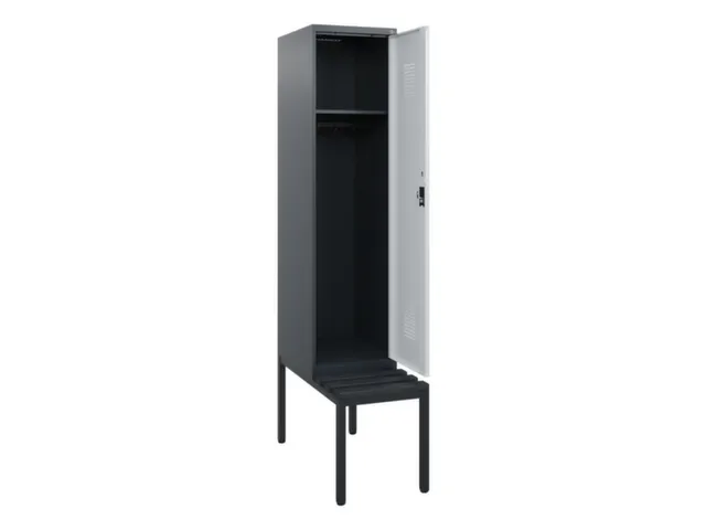 locker met bank,HxBxD 1950x400x815mm,1vak,vak B 400mm,cilinderslot