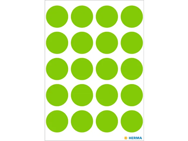 HERMA 1875 Multipurpose etiketten Rond 19mm Groen 100 stuks