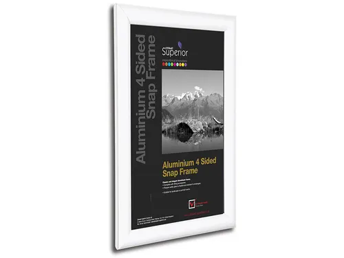 Kliklijst Seco A1 wit 25mm Aluminium frame, anti-glans PVC voorkant