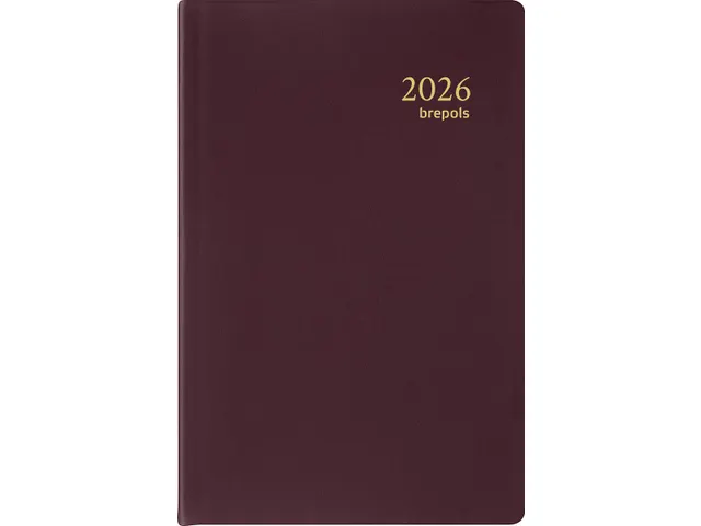 agenda Delta Seta 6-talig, bordeaux, 2026