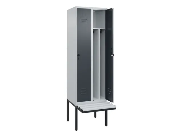 locker voor scheiding van kleding,HxBxD 2120x600x815mm,2vak
