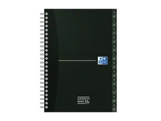 Adresboek Oxford Essentials A5 72vel dubbelspiraal assorti - 10