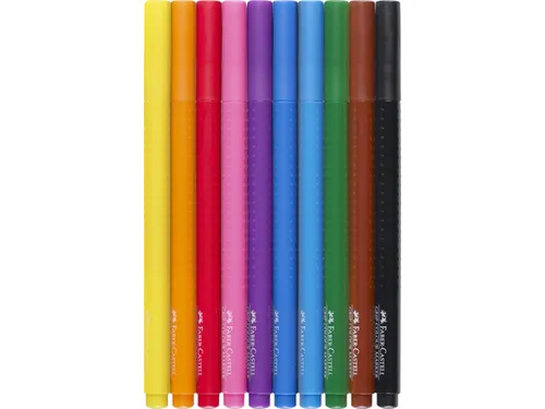 Viltstiften Faber-Castell GRIP Colour etui 10 stuks