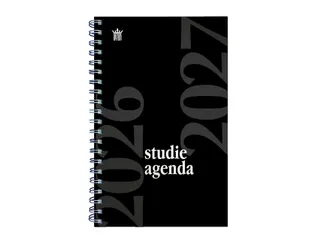 Schoolagenda 2026-2027 Ryam Studie 7dagen/2pagina's spiraal zwart - 2