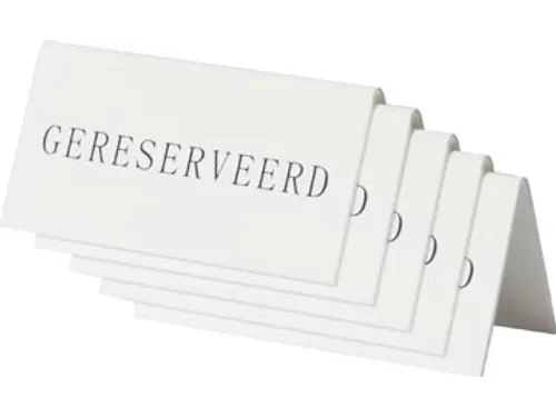 Securit Tafelbordje 'Gereserveerd', Pak Met 5 Stuks