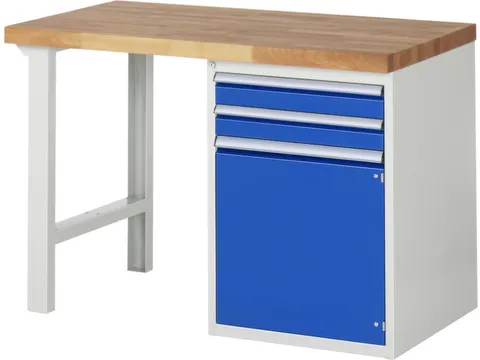 établi HxlxP 890x1250x700mm plateau hêtre force 750kg