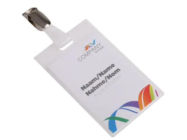 Europel Badge/pashouder gesloten Strip + Clip 60 x 90 mm/24 stuks