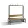 omkleedbank,HxLxD 1710x1500x760mm,HPL eiken-sereno,frame staal RAL7021