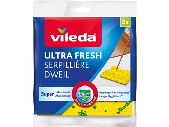 Vileda Ultra Fresh Floorcloth super absorberende dweil 50x60cm Geel