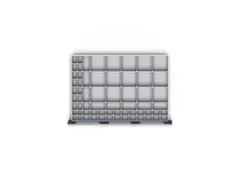 set inzetbakken,64bakken,v. front H 75mm,BxD 1050x650mm,kunststof