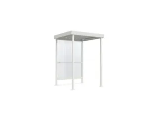 rokersoverkapping,HxBxD 2360x1720x1580mm,wanden gegolfd polycarbonaat - 2