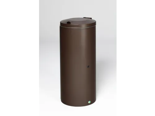 afvalbak,120l,HxBxD 980x440x500mm,romp staal donkerbruin