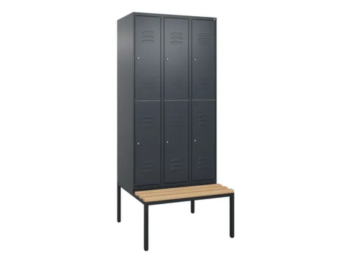 Dubbeldekse dekenkist,HxBxD 2120x900x815mm,3x2vak.,vak B 300mm