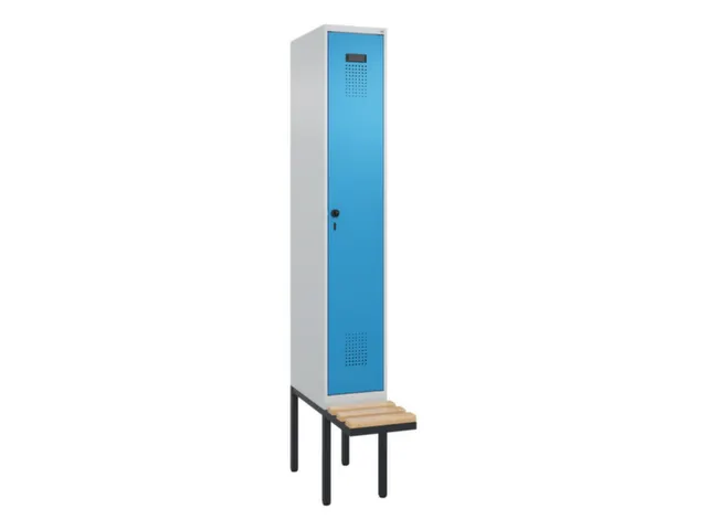 locker met bank,voor scheiding van kleding,HxBxD 2120x300x815mm,1vak