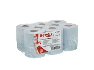 WypAll 6220 Reach papieren doekjes 1-laags blauw 6 Rol - 1